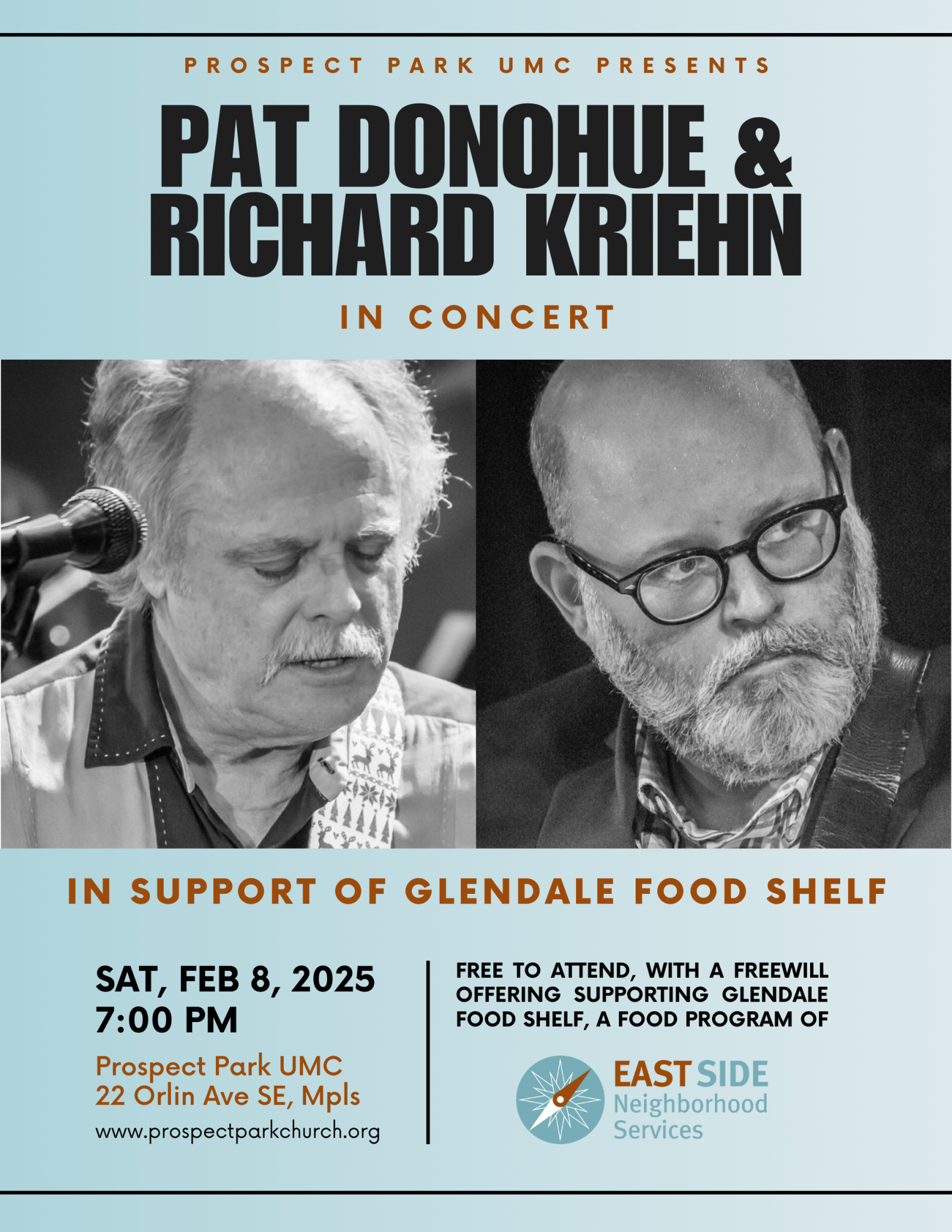 Pat Donohue & Richard Kriehn for Glendale Food Shelf – Prospect Park ...